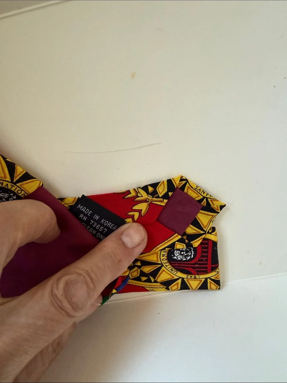 Limited edition silk tie- UN 50th anniversary